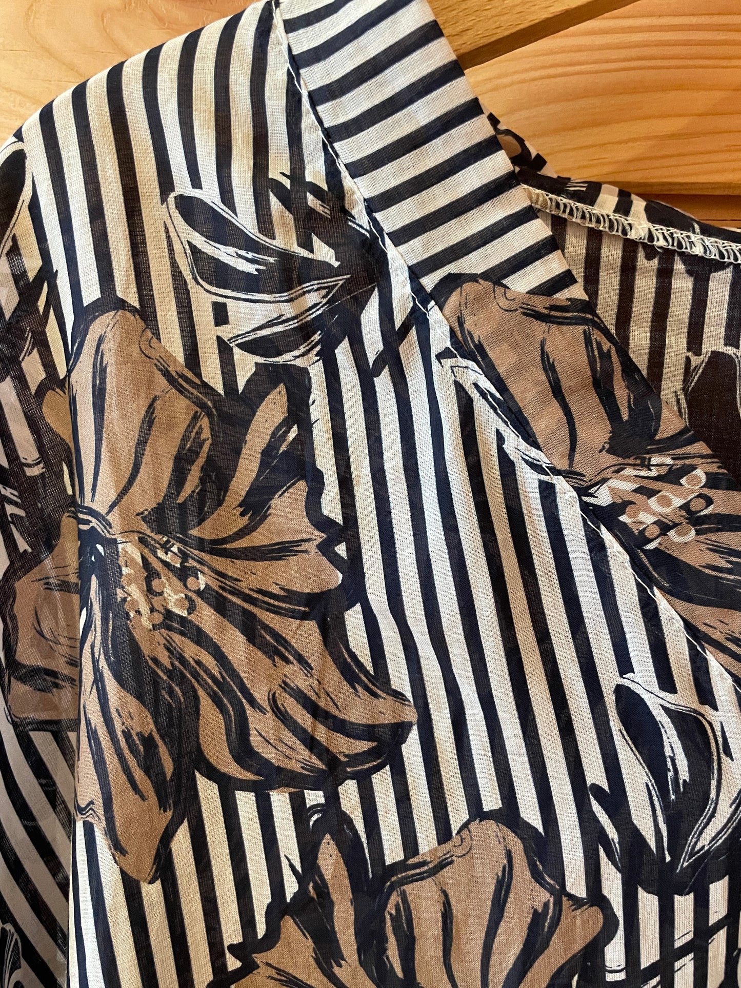 Blouse imprimée rayée XL