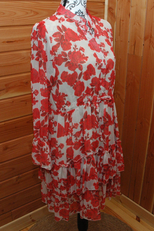 Robe à volants fleuris