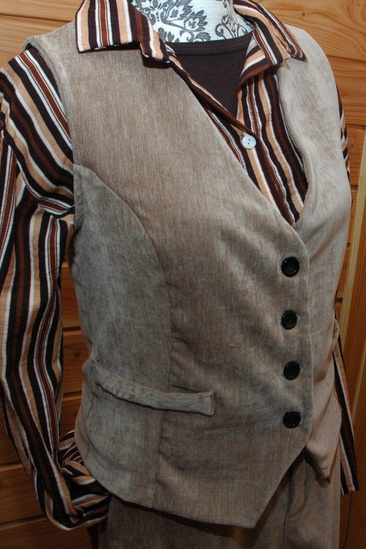 Gilet cintré velours