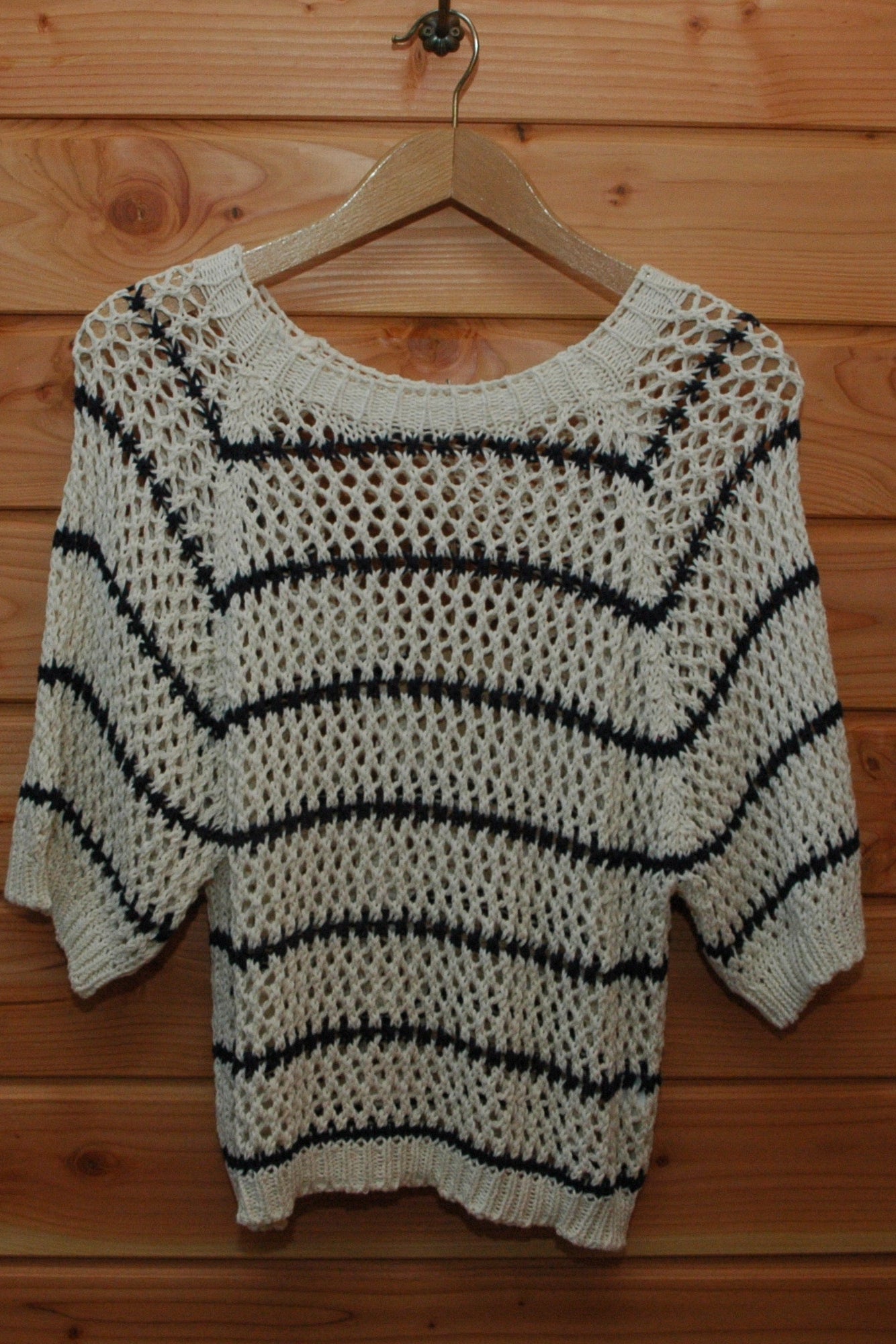 Pull crochet marin