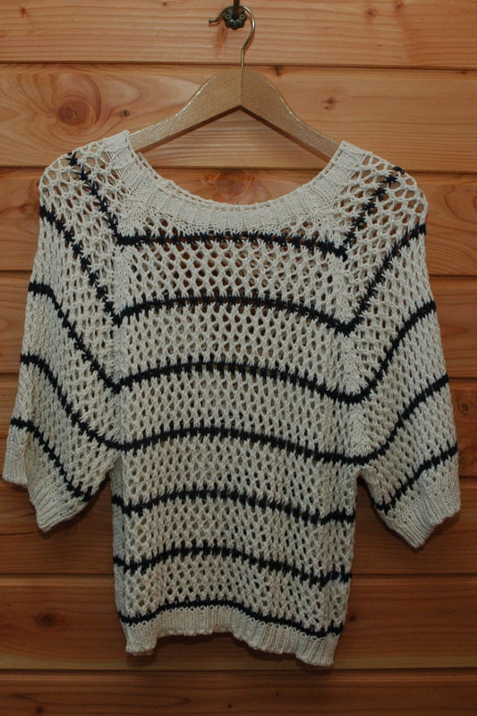 Pull crochet marin