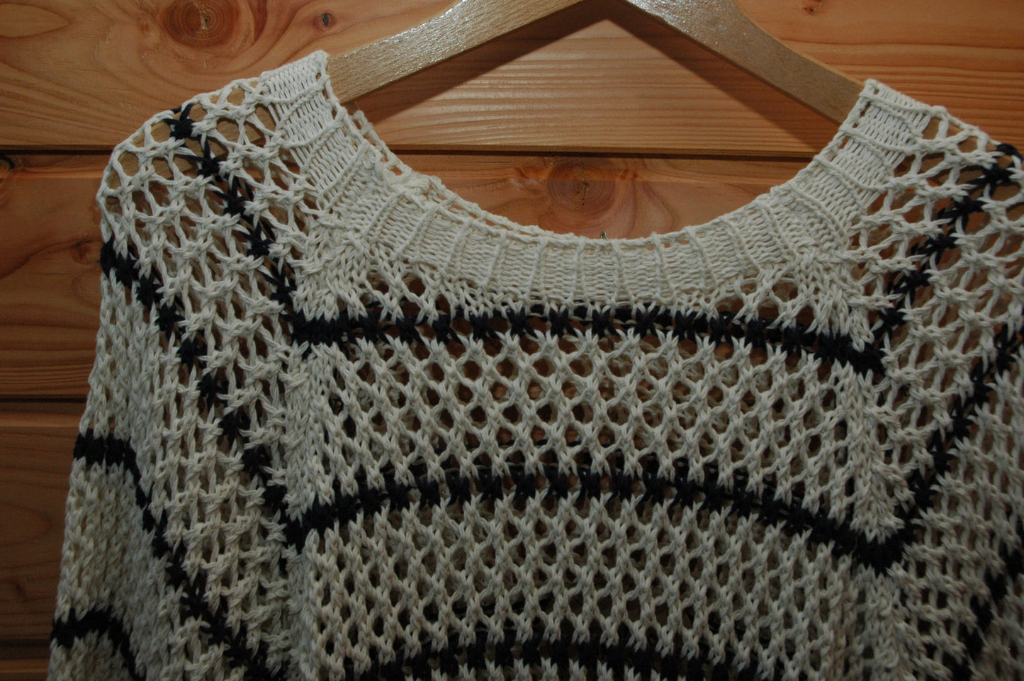 Pull crochet marin